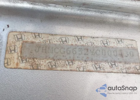 2000 Honda Accord 2.3 Lx z USA, uszkodzony, nr VIN JHMCG6652YC000430